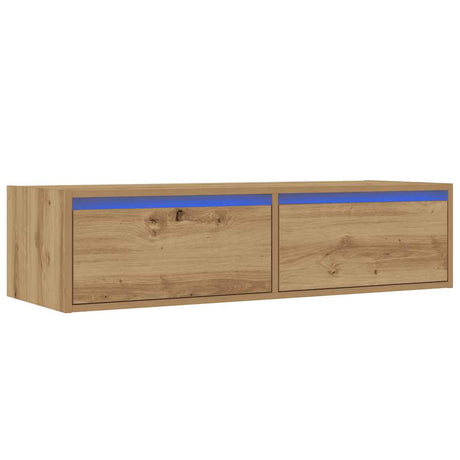 Vidaxl tv-meubel met led-verlichting 100x35,5x25 cm artisanaal eiken