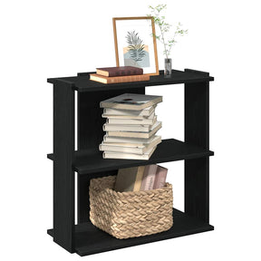 Vidaxl boekenkast 3-laags 60x30x60 cm bewerkt hout zwart