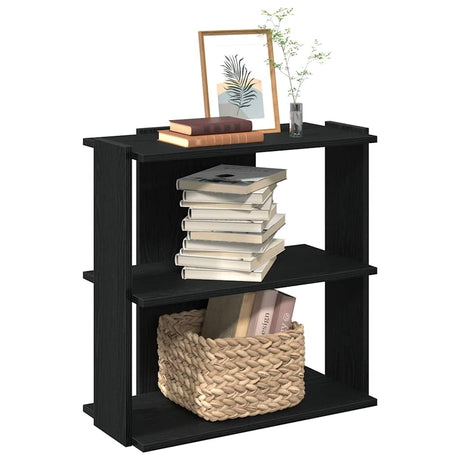 Vidaxl boekenkast 3-laags 60x30x60 cm bewerkt hout zwart