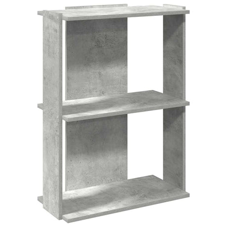 Vidaxl boekenkast 3-laags 60x30x80 cm bewerkt hout betongrijs