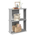 Vidaxl boekenkast 3-laags 60x30x80 cm bewerkt hout grijs sonoma eiken