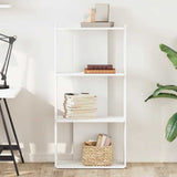 Vidaxl boekenkast 3-laags 60x30x120 cm bewerkt hout wit