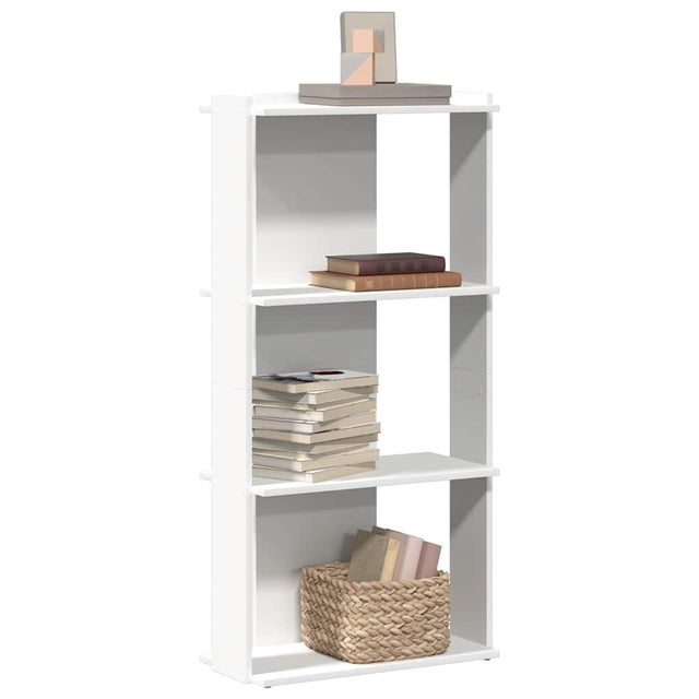 Vidaxl boekenkast 3-laags 60x30x120 cm bewerkt hout wit