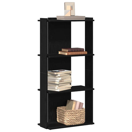 Vidaxl boekenkast 3-laags 60x30x120 cm bewerkt hout zwart