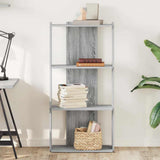 Vidaxl boekenkast 3-laags 60x30x120 cm bewerkt hout grijs sonoma eiken