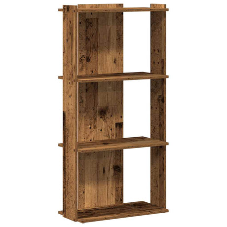 Vidaxl boekenkast 3-laags 60x30x120 cm bewerkt hout oud houtkleur