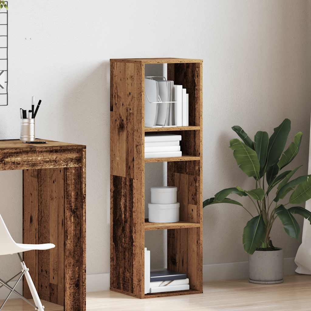 Vidaxl boekenkast 34x31x112 cm bewerkt hout oud houtkleurig
