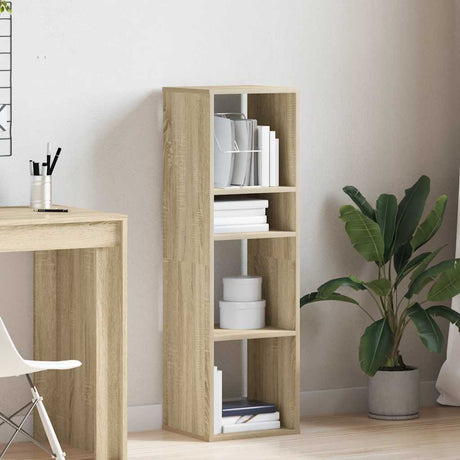 Vidaxl boekenkast 34x31x112 cm bewerkt hout sonoma eikenkleurig