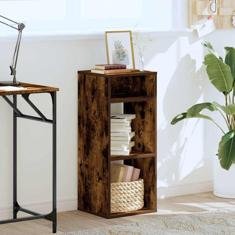 Vidaxl boekenkast 34x31x80 cm bewerkt hout gerookt eikenkleurig
