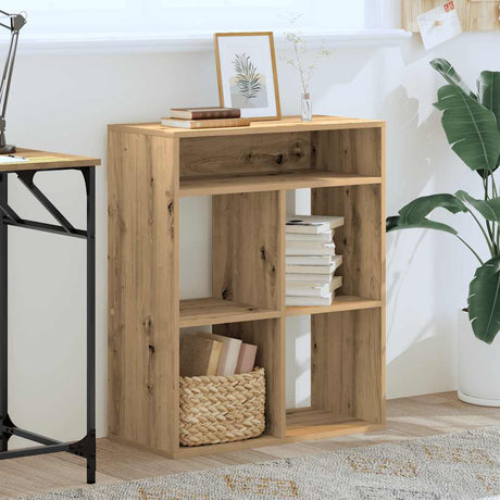 Vidaxl boekenkast 66x31x80 cm bewerkt hout artisanaal eikenkleur