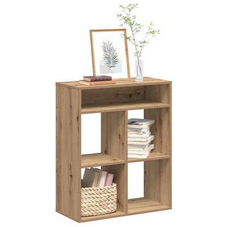 Vidaxl boekenkast 66x31x80 cm bewerkt hout artisanaal eikenkleur