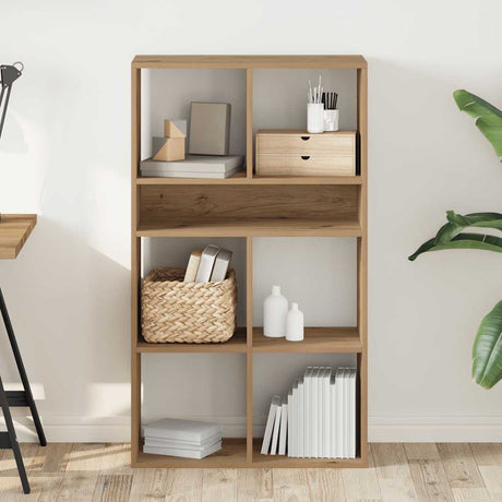 Vidaxl boekenkast 66x31x112 cm bewerkt hout artisanaal eikenkleur