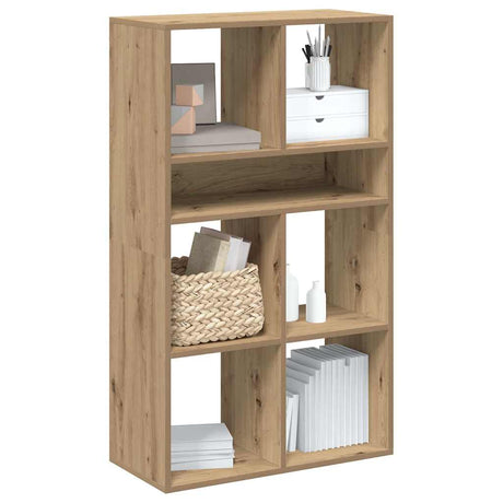 Vidaxl boekenkast 66x31x112 cm bewerkt hout artisanaal eikenkleur