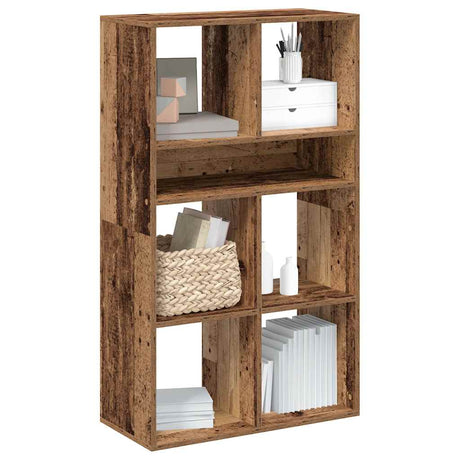 Vidaxl boekenkast 66x31x112 cm bewerkt hout oud houtkleurig