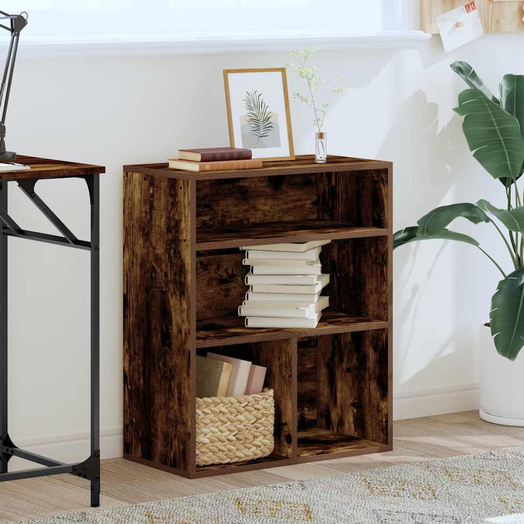 Vidaxl boekenkast 60x30x71,5 cm bewerkt hout gerookt eikenkleurig