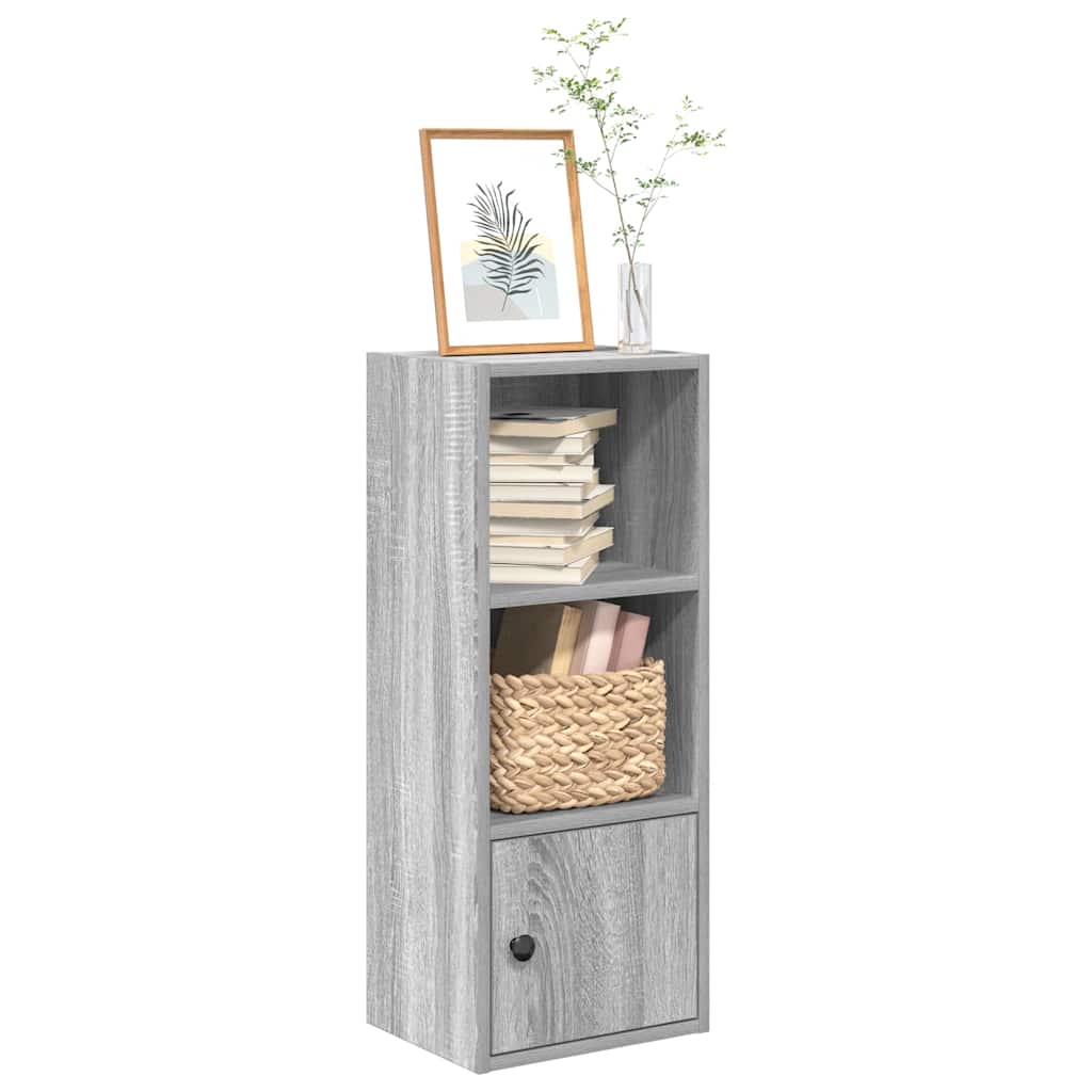 Vidaxl boekenkast 31x24x77 cm bewerkt hout grijs sonoma eikenkleurig