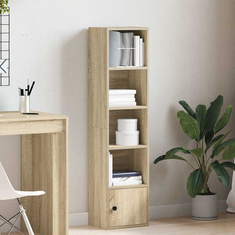 Vidaxl boekenkast 31x24x127 cm bewerkt hout sonoma eikenkleurig
