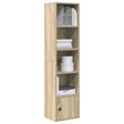 Vidaxl boekenkast 31x24x127 cm bewerkt hout sonoma eikenkleurig