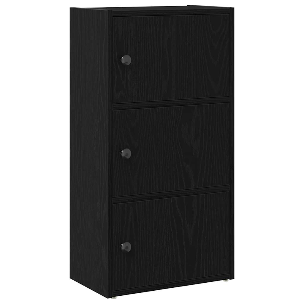 Vidaxl boekenkast 40x24x77 cm bewerkt hout zwart eikenkleurig