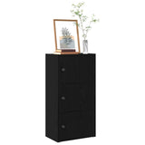 Vidaxl boekenkast 40x24x77 cm bewerkt hout zwart eikenkleurig