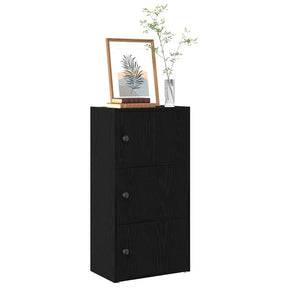 Vidaxl boekenkast 40x24x77 cm bewerkt hout zwart eikenkleurig