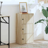 Vidaxl boekenkast 40x24x77 cm bewerkt hout sonoma eikenkleurig