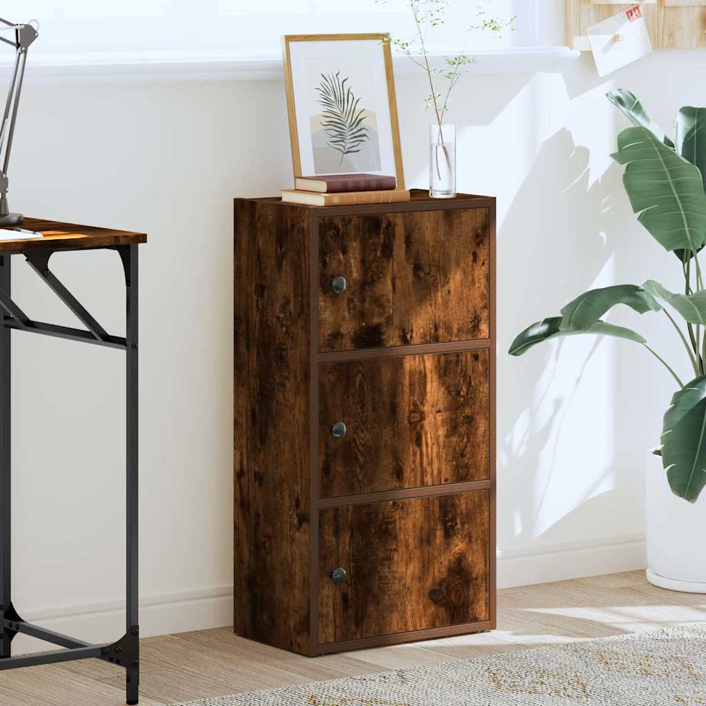 Vidaxl boekenkast 40x24x77 cm bewerkt hout gerookt eikenkleurig