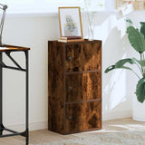 Vidaxl boekenkast 40x24x77 cm bewerkt hout gerookt eikenkleurig