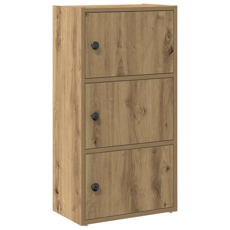 Vidaxl boekenkast 40x24x77 cm bewerkt hout artisanaal eikenkleurig
