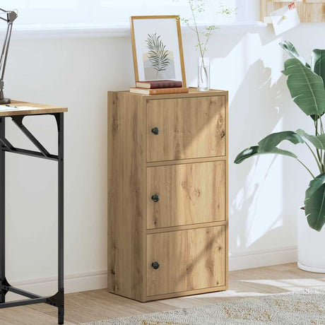Vidaxl boekenkast 40x24x77 cm bewerkt hout artisanaal eikenkleurig