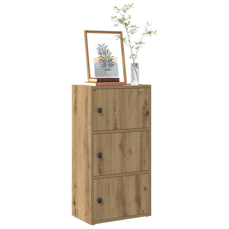 Vidaxl boekenkast 40x24x77 cm bewerkt hout artisanaal eikenkleurig