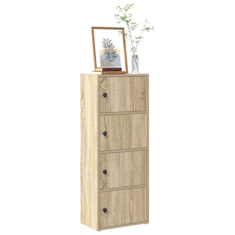Vidaxl boekenkast 40x24x102 cm bewerkt hout sonoma eikenkleurig