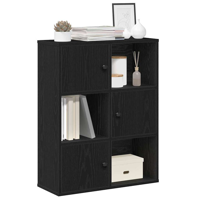 Vidaxl boekenkast 60x24x76,5 cm bewerkt hout zwart eikenkleurig