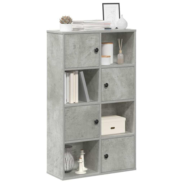 Vidaxl boekenkast 60x24x101,5 cm bewerkt hout betongrijs