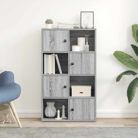 Vidaxl boekenkast 60x24x101,5 cm bewerkt hout grijs sonoma eikenkleur