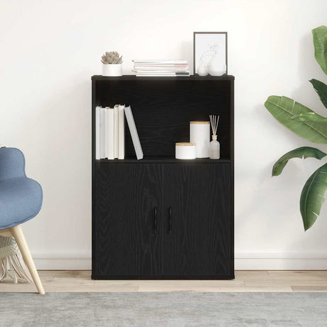 Vidaxl boekenkast 60x24x85 cm bewerkt hout zwart eikenkleurig