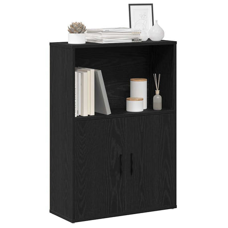 Vidaxl boekenkast 60x24x85 cm bewerkt hout zwart eikenkleurig