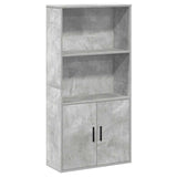Vidaxl boekenkast 60x24x120 cm bewerkt hout betongrijs