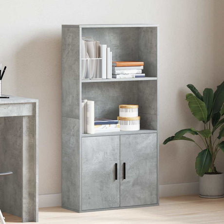Vidaxl boekenkast 60x24x120 cm bewerkt hout betongrijs