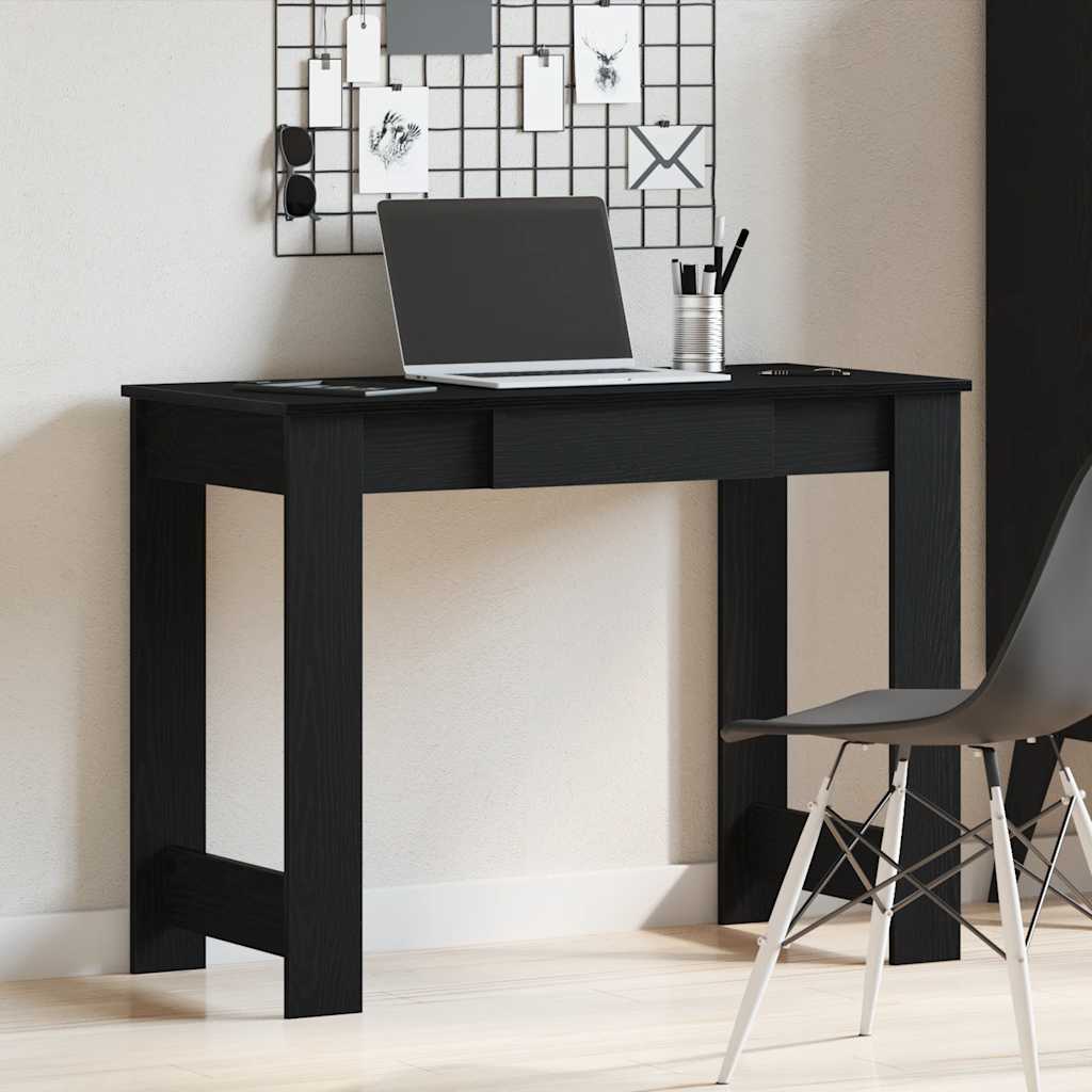 Vidaxl bureau 100x45x75 cm bewerkt hout zwart