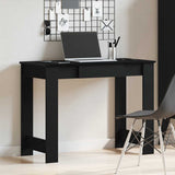 Vidaxl bureau 100x45x75 cm bewerkt hout zwart