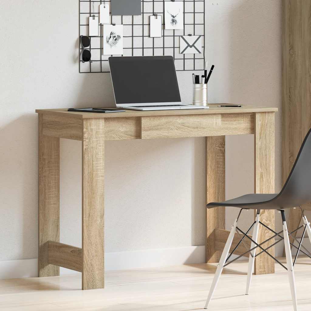 Vidaxl bureau 100x45x75 cm bewerkt hout sonoma eikenkleurig