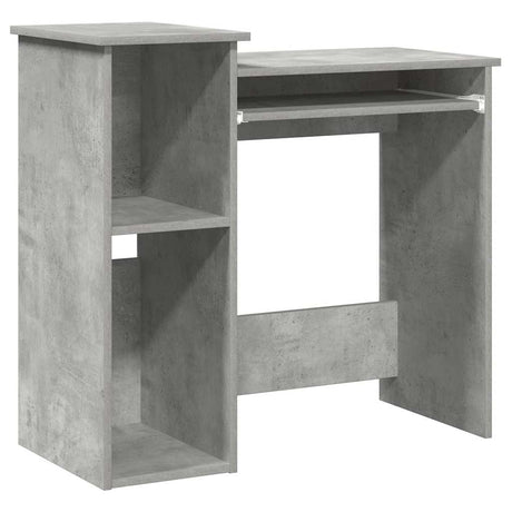 Vidaxl bureau met schappen 84x40x78 cm bewerkt hout betongrijs
