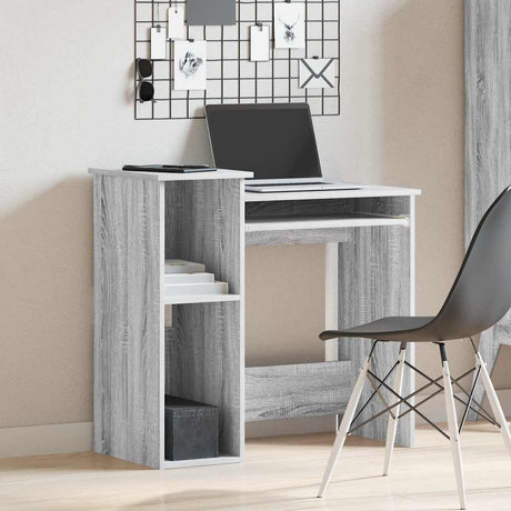 Vidaxl bureau met schappen 84x40x78 cm bewerkt hout grijs sonoma