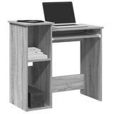 Vidaxl bureau met schappen 84x40x78 cm bewerkt hout grijs sonoma