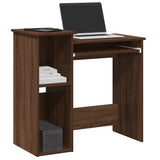 Vidaxl bureau met schappen 84x40x78 cm bewerkt hout bruineikenkleur