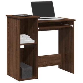 Vidaxl bureau met schappen 84x40x78 cm bewerkt hout bruineikenkleur