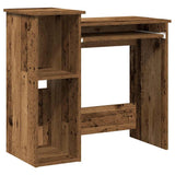 Vidaxl bureau met schappen 84x40x78 cm bewerkt hout oud houtkleurig
