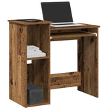 Vidaxl bureau met schappen 84x40x78 cm bewerkt hout oud houtkleurig