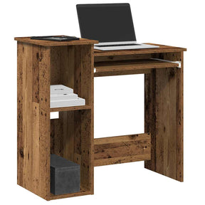 Vidaxl bureau met schappen 84x40x78 cm bewerkt hout oud houtkleurig